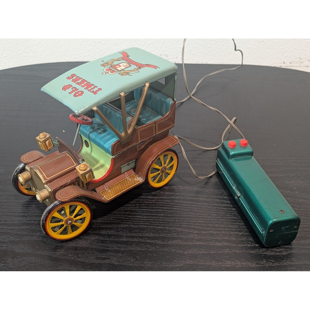 Vintage Modern Toys Old Timers Tin Toy Car Remote Control Tinplate Japan 1960s